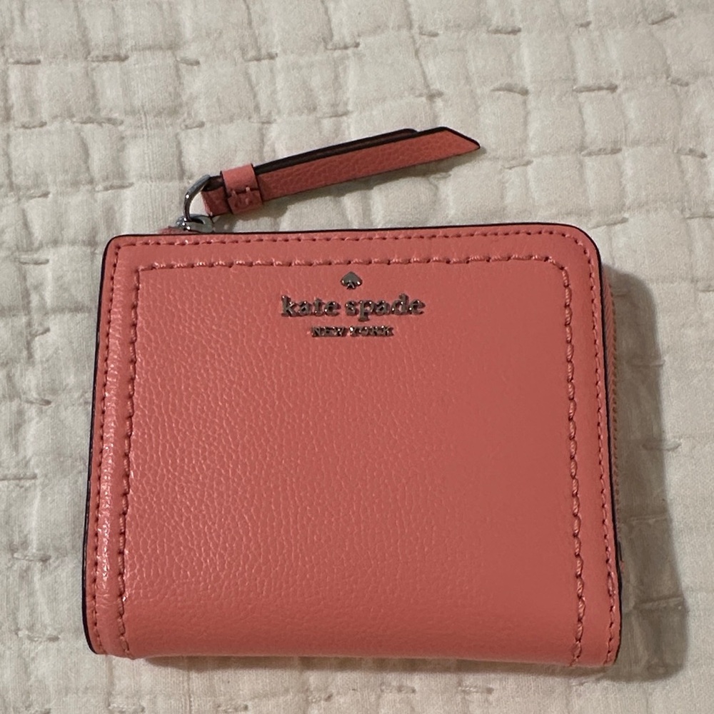 Kate Spade Pink Leather Zip Wallet